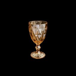 CONJUNTO 6 TACAS PARA ÁGUA DE VIDRO DIAMOND AMBAR METALIZADO 325 ML - LYOR 7394 - 3