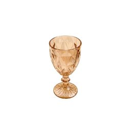 CONJUNTO 6 TACAS PARA ÁGUA DE VIDRO DIAMOND AMBAR METALIZADO 325 ML - LYOR 7394 - 1