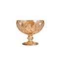Ver imagem 2 de CONJUNTO 6 TACAS SOBREMESA DE VIDRO DIAMOND AMBAR METALIZADO 310 ML - LYOR 7401