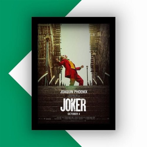 Quadro Poster Coringa 2019 - Joaquin Phoenix - 40x60 - Preto