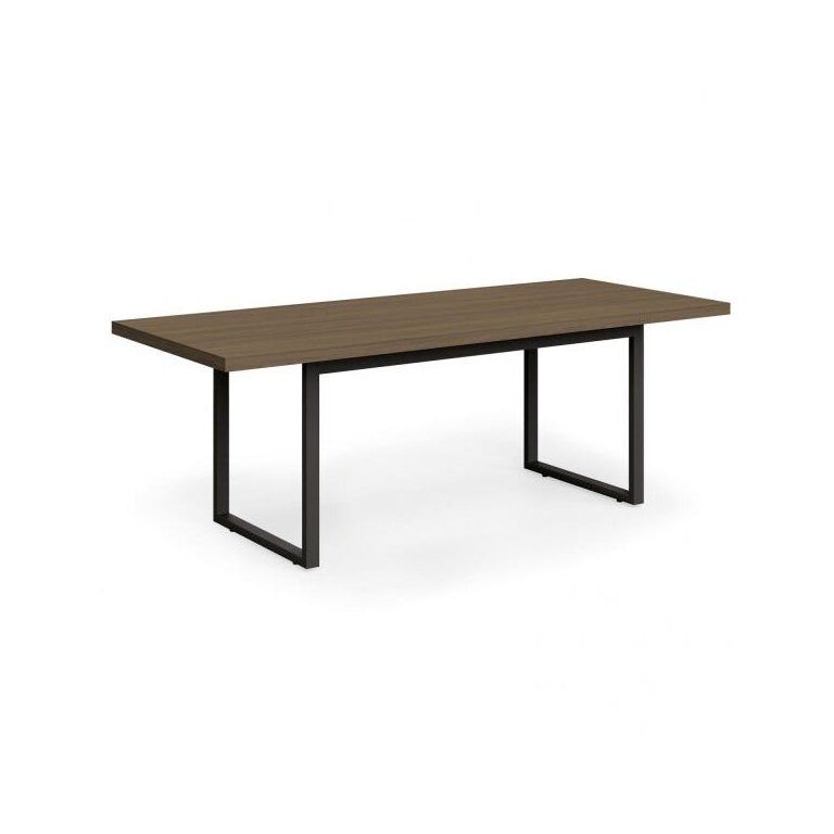 Mesa para Reunião Estilo Industrial 2,20m Pés de Aço Frame F220 Kappesberg - Carvalho Munique