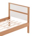 Ver imagem 4 de Cama Solteiro com Cabeceira 96,7 Cm X 196 Cm para Quarto Cor:amêndoa com Branco