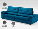 Ver imagem 5 de Sofá com Carregador Usb e Molas no Assento Retrátil Reclinável Nice 2,90m Velosuede - Netsofas