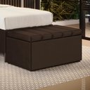 Ver imagem 1 de Calçadeira Baú Navi 90 para Cama de Solteiro N-027 Veludo Marrom Chocolate Aradecor