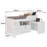 Cama Multifuncional Alta com Armário Inferior Bianca Cimol - 8