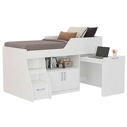 Cama Multifuncional Alta com Armário Inferior Bianca Cimol - 5