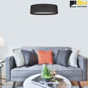 Ver imagem 3 de Pendente Lustre Oval Madeira Preto 75cm - Preto