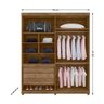Guarda Roupa 4 Portas Munique 3 Gavetas com Pés - Lanza:Carvalho/Off White - 4