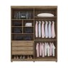 Guarda Roupa 4 Portas Munique 3 Gavetas com Pés - Lanza:Carvalho/Off White - 2