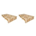 Ver imagem 5 de Kit 2 Camas De Solteiro De Pallet Marrom