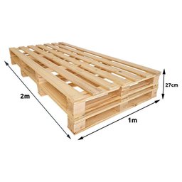 Kit 2 Camas De Solteiro De Pallet Marrom - 2