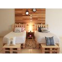 Ver imagem 1 de Kit 2 Camas De Solteiro De Pallet Marrom
