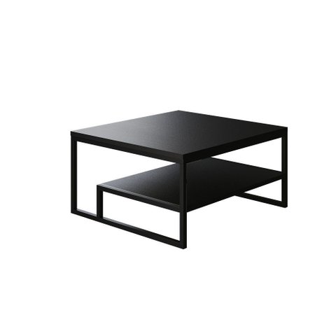 Mesa de Centro Base de Aço Preto Tampo MDF:Preto