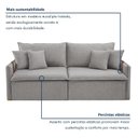 Ver imagem 6 de Sofá Cama Retrátil e Reclinável 2 Lugares Pés Madeira Maciça 200cm Windson Yescasa