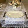 Caminho de Mesa Rendado 0.40 x 2.20m Classic Branca - 1