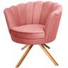 Poltrona Giratória Pétala em Sued Premium Rose Sua Casa Decorações - 2
