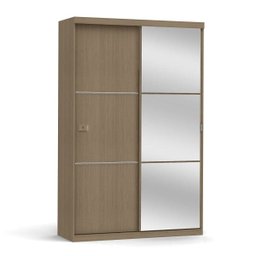 Guarda-roupa Solteiro com Espelho 2 Portas de Correr S742 Kappesberg - 3