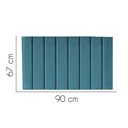 Ver imagem 2 de Painel Estofada Carla 90cm Solteiro Para Cama Box Quarto Suede Azul Turquesa - Gat Magazine