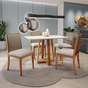 Ver imagem 1 de Conjunto Sala de Jantar Madeira Maciça 4 Cadeiras Kappesberg