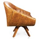 Ver imagem 4 de Poltrona Giratória Giovana Corano Nozes Base Madeira MM30 - D’Rossi