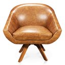 Ver imagem 1 de Poltrona Giratória Giovana Corano Nozes Base Madeira MM30 - D’Rossi