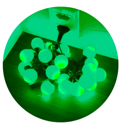 Cordão Led Pisca Bolinha 4m 8 Funções Natal:vermelho - 5