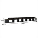 Ver imagem 2 de Conjunto de Escritório Noruega 6 Livreiro 1 Buffet e 7 Mesas 90cm - Via Nossa - Preto e Cedro