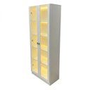 Ver imagem 4 de Kit 2 Armários para Escritório com 2 Portas de Vidro com LED 171,5x60cm ME4205 Yescasa Branco