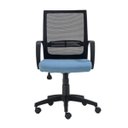 Ver imagem 3 de Cadeira de Escritório Giratória Stay Roal Preto/Azul Encosto em Tela Base em Nylon