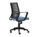 Ver imagem 4 de Cadeira de Escritório Giratória Stay Roal Preto/Azul Encosto em Tela Base em Nylon