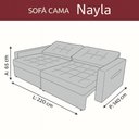 Ver mais imagens de Sofá Cama Reclinável 2 Lugares Premium com Assentos Dividido 2,20 Larg Nayla Matrix Cor:boucle