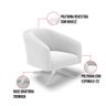 Poltrona Giratória Stella Bouclê Base Cromada - D'Rossi Off White - 6