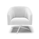 Ver imagem 5 de Poltrona Giratória Stella Bouclê Base Cromada - D'Rossi Off White