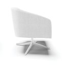 Ver imagem 3 de Poltrona Giratória Stella Bouclê Base Cromada - D'Rossi Off White