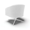Ver imagem 4 de Poltrona Giratória Stella Bouclê Base Cromada - D'Rossi Off White