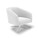 Ver imagem 1 de Poltrona Giratória Stella Bouclê Base Cromada - D'Rossi Off White