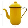 Bule Aço Esmaltado Para Café Chá 1,25 Litros Tradicional Amarelo - 2