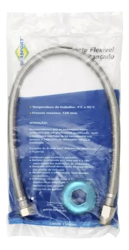 Ver imagem 4 de Engate Flexivel Mangueira Malha Inox 60cm - Brasfort 7007