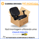 Ver imagem 5 de Cadeira Plus Size Reforçada Giratória Suporta até 200kg