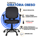 Ver imagem 4 de Cadeira Plus Size Reforçada Giratória Suporta até 200kg