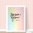 Ver imagem 1 de Quadro Decorativo Seja Forte e Corajosa 24x18cm - com Vidro:madeira Preta
