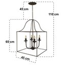 Ver imagem 2 de Pendente Rustico Para Sala De Estar Dourado Decorativo Artesanal Libertas Rosas Artesanato Quadrado