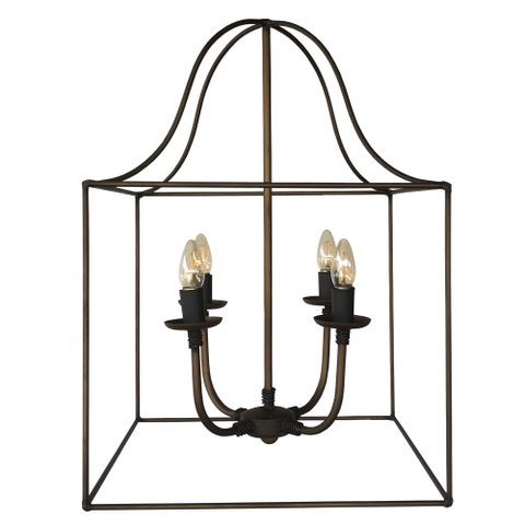 Pendente Rustico Para Sala De Estar Dourado Decorativo Artesanal Libertas Rosas Artesanato Quadrado