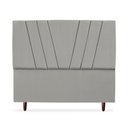 Ver imagem 1 de Cabeceira Estofada Queen Belgica 160cm Suede Cinza-claro