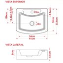 Ver imagem 3 de Cuba de Apoio Retangular Para Banheiro RT41 Aria Vermelho - Lyam Decor