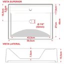 Ver imagem 3 de Cuba de Apoio Retangular Para Banheiro RT49 Vermelho - Lyam Decor