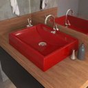 Ver imagem 2 de Cuba de Apoio Retangular Para Banheiro RT49 Vermelho - Lyam Decor