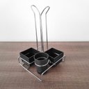 Ver imagem 7 de Suporte Porta Copos 50ml 80ml Porta Saches Açúcar Colheres Mexedor Organizador Preto