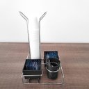 Ver imagem 6 de Suporte Porta Copos 50ml 80ml Porta Saches Açúcar Colheres Mexedor Organizador Preto