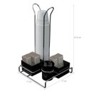 Ver imagem 5 de Suporte Porta Copos 50ml 80ml Porta Saches Açúcar Colheres Mexedor Organizador Preto